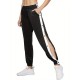 Women's High-Waist Joggers with Side Split - Casual Color Block, Buttoned Detail, Polyester, All-Season Fitness Pants