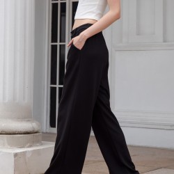 Summer Micro-flare Drape Casual Pants Straight-leg American Niche Design Slim Suit Pants For Women