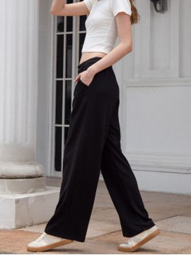 Summer Micro-flare Drape Casual Pants Straight-leg American Niche Design Slim Suit Pants For Women