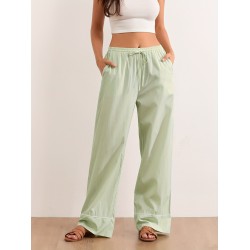 Women's Lounge Pants Stripe Drawstring Elastic Waist Loose Comfy Casual Pants Pajama Pants Sleep Trousers