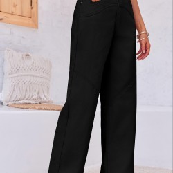 Women's Cargo Pants Baggy High Waisted Wide Leg Trendy Casual Utility Pants