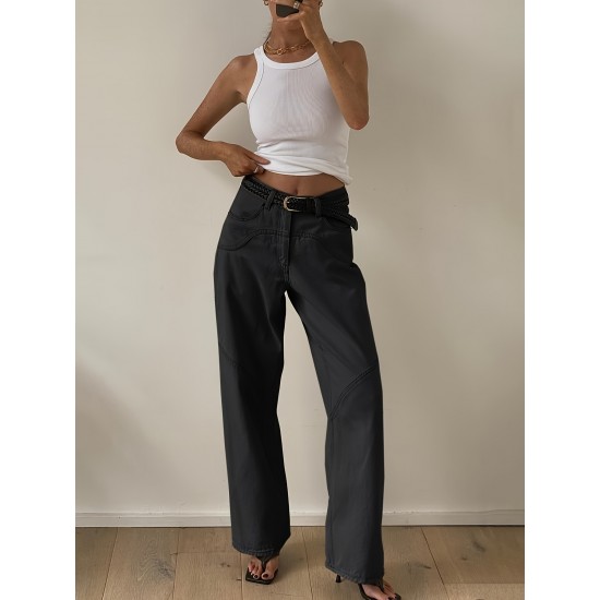 Women's Cargo Pants Baggy High Waisted Wide Leg Trendy Casual Utility Pants