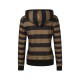 Women's Casual Striped Hoodie with Kangaroo Pocket - Long Sleeve, Round Neck Pullover, Machine Washable - Available in S/M/L/XL/XXL