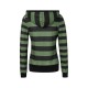 Women's Casual Striped Hoodie with Kangaroo Pocket - Long Sleeve, Round Neck Pullover, Machine Washable - Available in S/M/L/XL/XXL