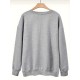 Plus Size Cozy Back & Body Hurts Print Pullover Sweatshirt - Soft, Casual, Long Sleeve Crew Neck Design for Fall & Spring - Women's Comfortable Plus Size Clothing for Everyday Wear