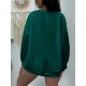 Plus Size Simple Solid Crew Neck Pullover Sweatshirt, Women's Casual Long Sleeve Clothing