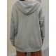 Plus Size Solid Color Zip Front Hoodie, Simple Casual Drawstring Long Sleeve Hooded Sweatshirt, Women's Plus Size Clothing