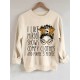 Plus Size I Like Print Sweatshirt, Casual Long Sleeve Crew Neck Pullover Sweatshirt, Women's Plus Size Clothing