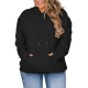 Women's Plus Size Hoodies Casual Long Sleeve Sweatshirts Drawstring Pullover Tops With Pocket